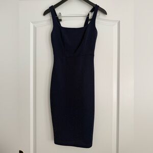 Aqua Midnight Blue Mini Dress